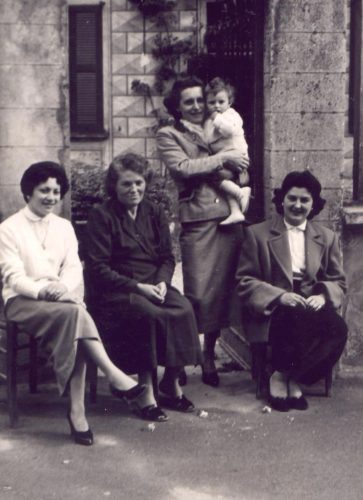 1956 Vismara Enrica,Maggioni Aldina,Carla Cozzi bambina Volpi Magda